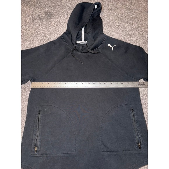 Puma Unisex Pullover Black Hoodie - Size Medium - Picture 4 of 9